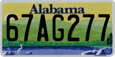 AL license plate 67AG277