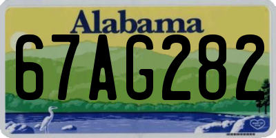 AL license plate 67AG282