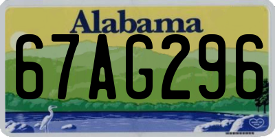 AL license plate 67AG296
