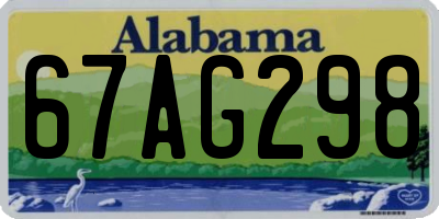 AL license plate 67AG298