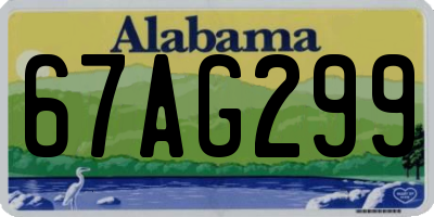 AL license plate 67AG299