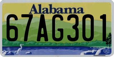 AL license plate 67AG301