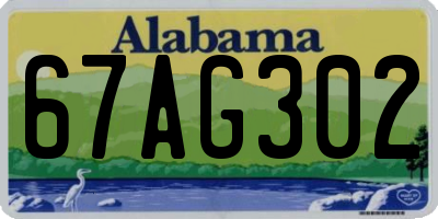AL license plate 67AG302