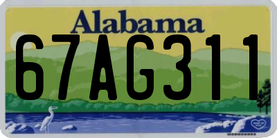 AL license plate 67AG311