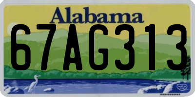 AL license plate 67AG313