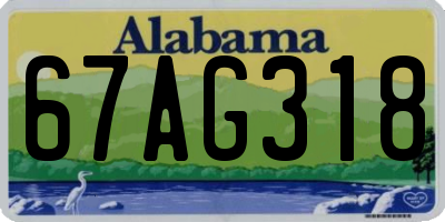 AL license plate 67AG318
