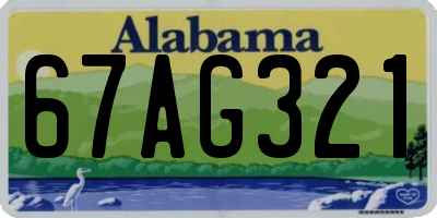 AL license plate 67AG321