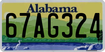 AL license plate 67AG324