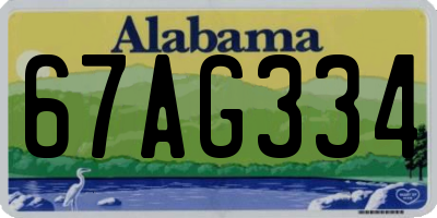 AL license plate 67AG334