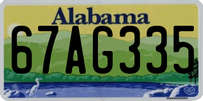 AL license plate 67AG335