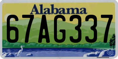 AL license plate 67AG337