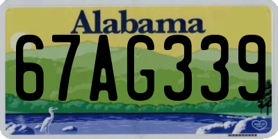 AL license plate 67AG339
