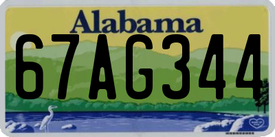 AL license plate 67AG344