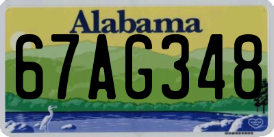 AL license plate 67AG348