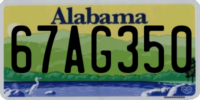 AL license plate 67AG350