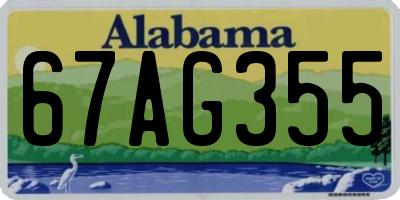 AL license plate 67AG355