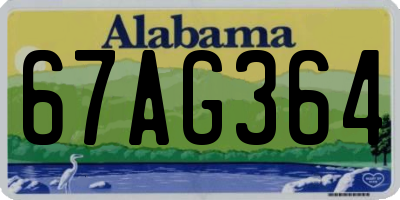 AL license plate 67AG364