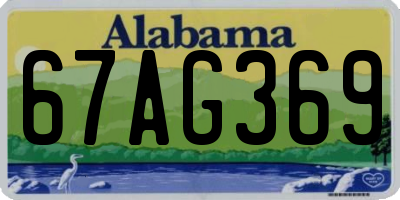 AL license plate 67AG369