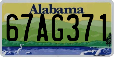 AL license plate 67AG371