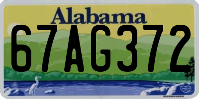 AL license plate 67AG372