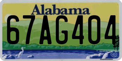 AL license plate 67AG404