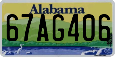 AL license plate 67AG406