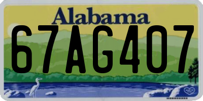 AL license plate 67AG407