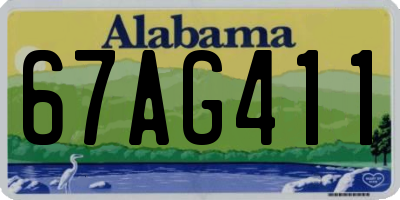 AL license plate 67AG411