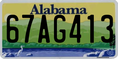 AL license plate 67AG413