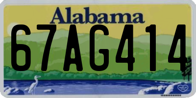 AL license plate 67AG414