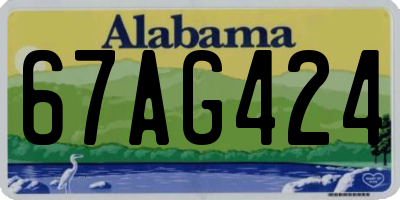 AL license plate 67AG424
