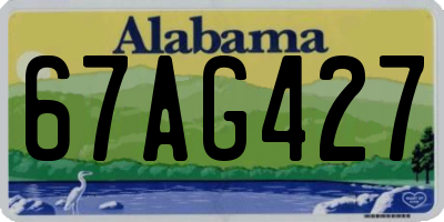 AL license plate 67AG427