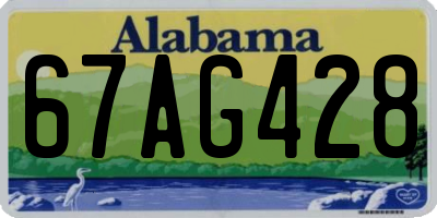 AL license plate 67AG428