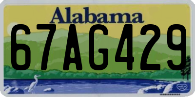 AL license plate 67AG429