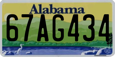 AL license plate 67AG434