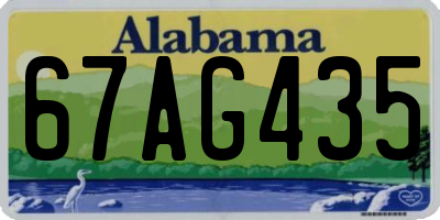 AL license plate 67AG435