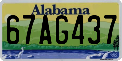 AL license plate 67AG437