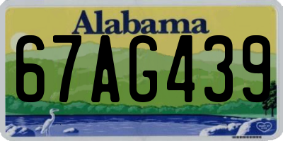 AL license plate 67AG439