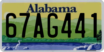 AL license plate 67AG441