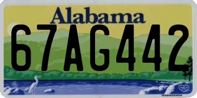 AL license plate 67AG442