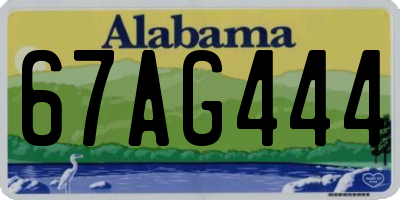 AL license plate 67AG444