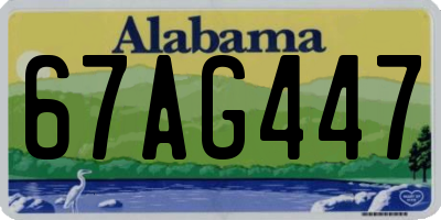 AL license plate 67AG447