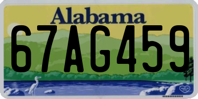 AL license plate 67AG459