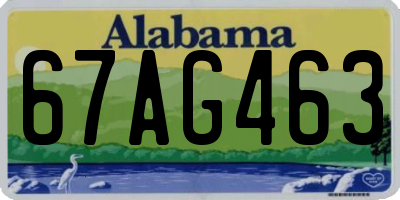 AL license plate 67AG463