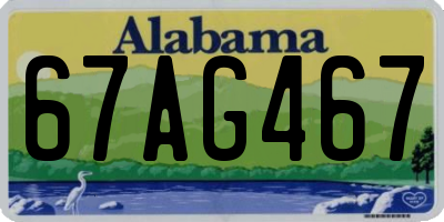 AL license plate 67AG467
