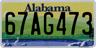 AL license plate 67AG473