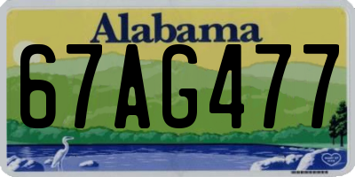 AL license plate 67AG477