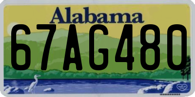 AL license plate 67AG480