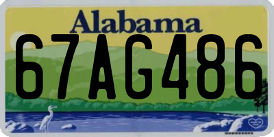 AL license plate 67AG486