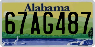 AL license plate 67AG487